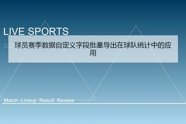 球员赛季数据自定义字段批量导出在球队统计中的应用